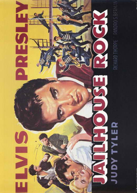 Jailhouse Rock Movie Poster featuring Elvis Presley