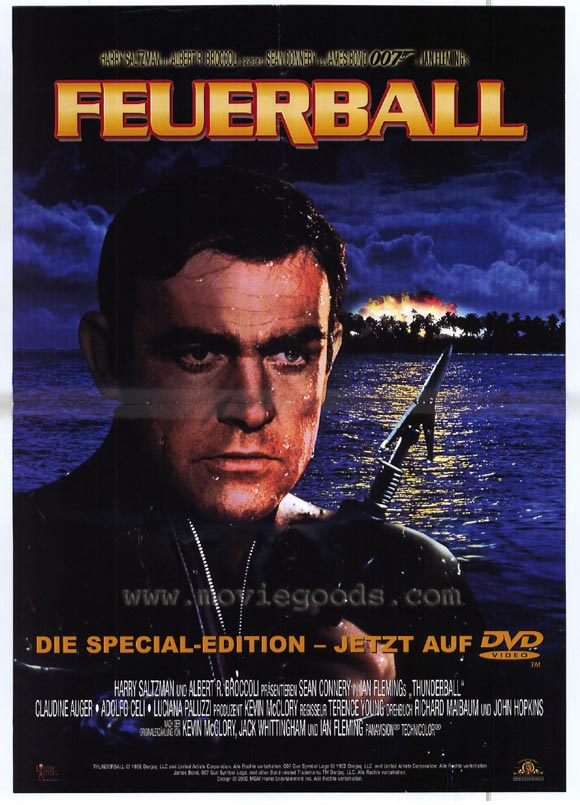 Thunderball Movie Poster Print showcasing iconic cinematic artwork.