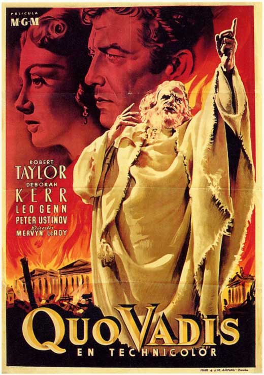 Quo Vadis Movie Poster Print showcasing classic film artwork.