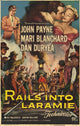 Rails Into Laramie Movie Poster Print showcasing classic Western film art.