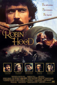 Robin Hood Movie Poster Print featuring iconic imagery of the legendary outlaw.