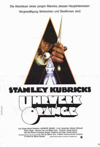 A Clockwork Orange movie poster print featuring iconic imagery from the film.