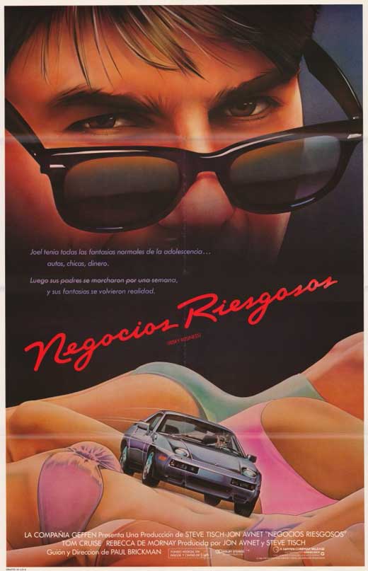 Risky Business Movie Poster Print featuring Tom Cruise iconic scene.
