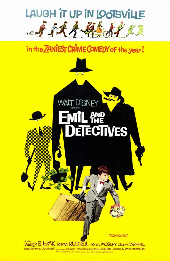 Emil and the Detectives Movie Poster Print showcasing vibrant colors and classic film design.
