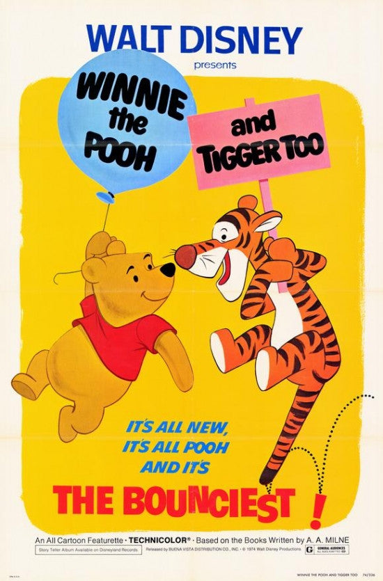 Winnie the Pooh and Tigger Too Movie Poster Print (11x17)