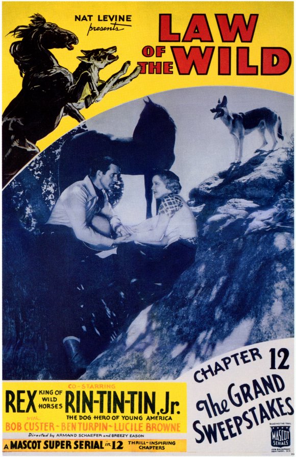 The Law of the Wild Movie Poster Print showcasing vibrant wilderness scenery.
