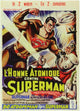 Atom Man vs. Superman Movie Poster Print showcasing classic superhero art.
