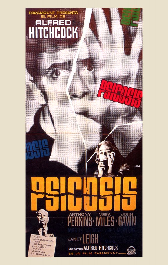 Psycho Movie Poster Print showcasing classic horror art