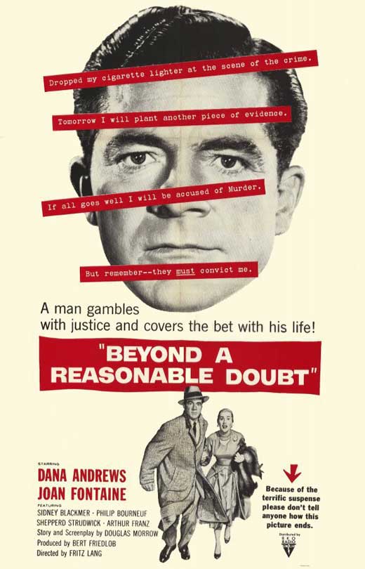 Beyond a Reasonable Doubt Movie Poster Print showcasing vibrant colors and cinematic design.