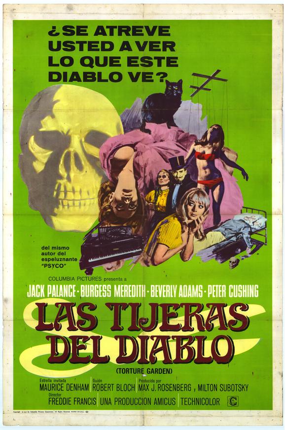 Torture Garden Movie Poster Print showcasing horror and fantasy art.