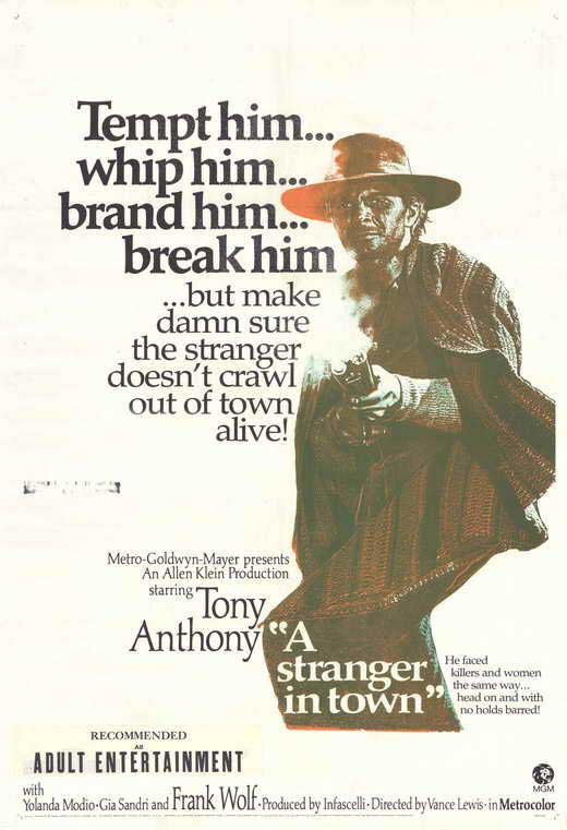 A Stranger in Town Movie Poster Print showcasing classic film artwork.