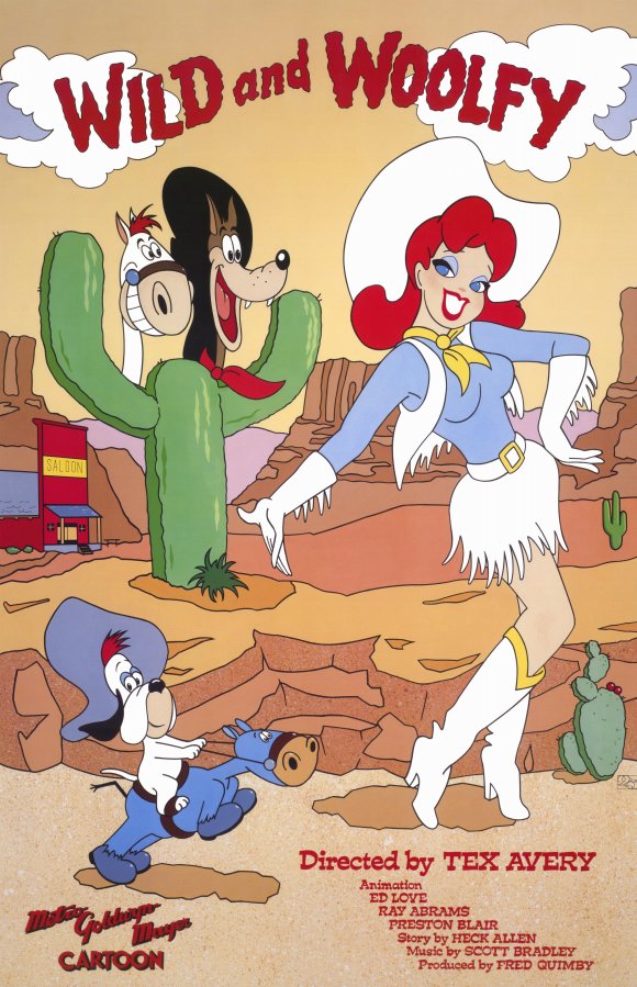 Wild and Woolfy Movie Poster Print showcasing vibrant colors and playful characters.