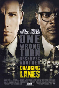 Changing Lanes Movie Poster Print featuring dramatic imagery.