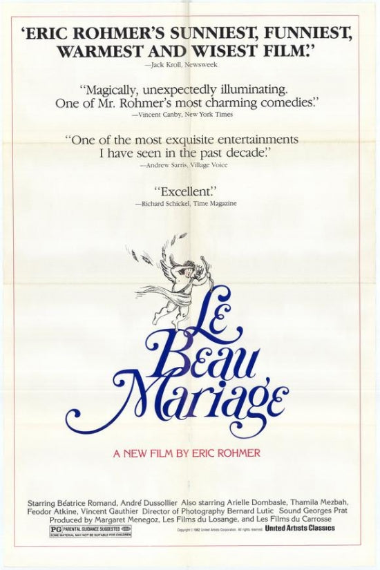 Le Beau Mariage Movie Poster Print in vibrant colors.