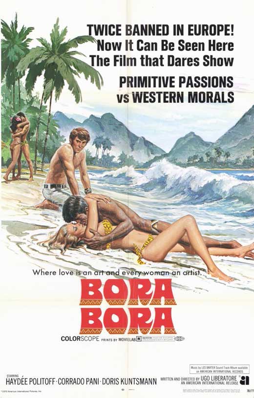 Bora Bora movie poster print featuring stunning tropical landscape