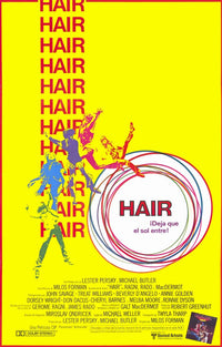 Hair Movie Poster Print featuring vibrant imagery from the iconic musical.