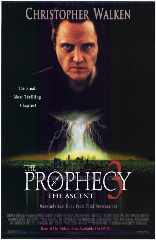 The Prophecy 3: The Ascent Movie Poster featuring fantasy horror elements.