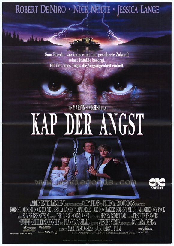 Cape Fear Movie Poster Print featuring iconic film imagery.