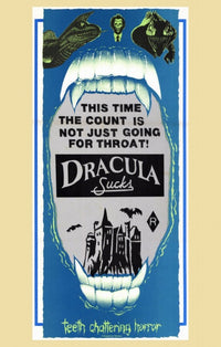 Dracula Sucks Movie Poster Print showcasing vintage horror-comedy artwork.