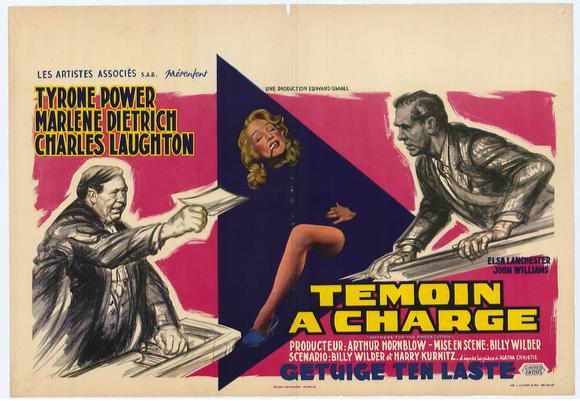 Witness for the Prosecution Movie Poster Print showcasing courtroom drama