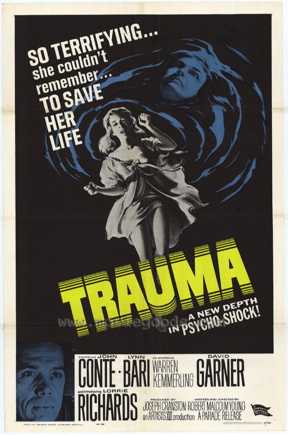 Trauma Movie Poster Print showcasing a gripping cinematic design.