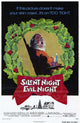 Silent Night Evil Night Movie Poster Print showcasing eerie imagery.