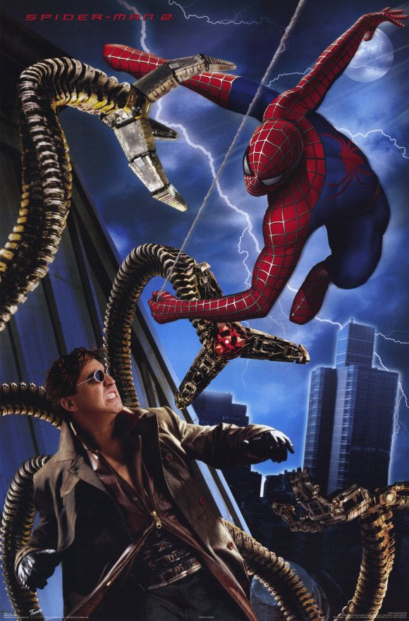 Spider-Man 2 Movie Poster Print showcasing the iconic superhero in action.