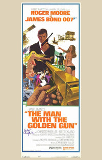 The Man with the Golden Gun Movie Poster Print featuring James Bond.