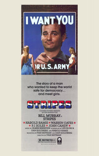 Stripes Movie Poster Print featuring classic comedy artwork.