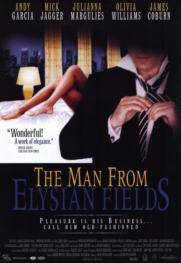 The Man from Elysian Fields Movie Poster Print showcasing vibrant colors and dramatic visuals.