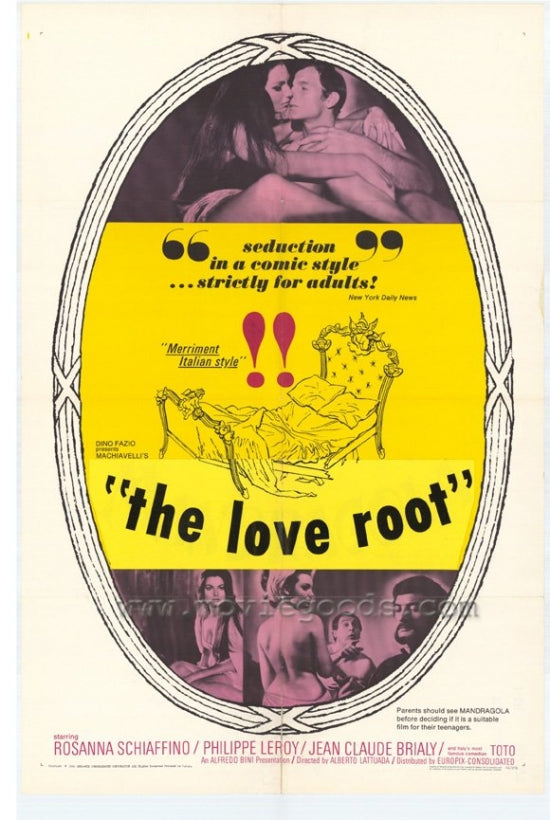 Mandragola Movie Poster Print showcasing classic film art.