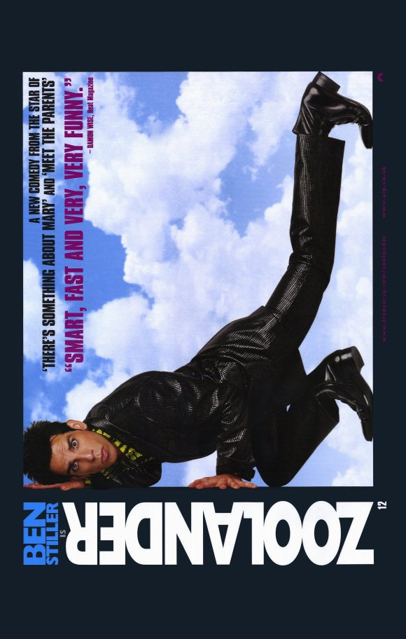 Zoolander Movie Poster Print featuring iconic comedy art.