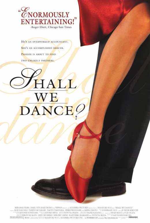 Shall We Dance? Movie Poster Print featuring vibrant dance imagery.