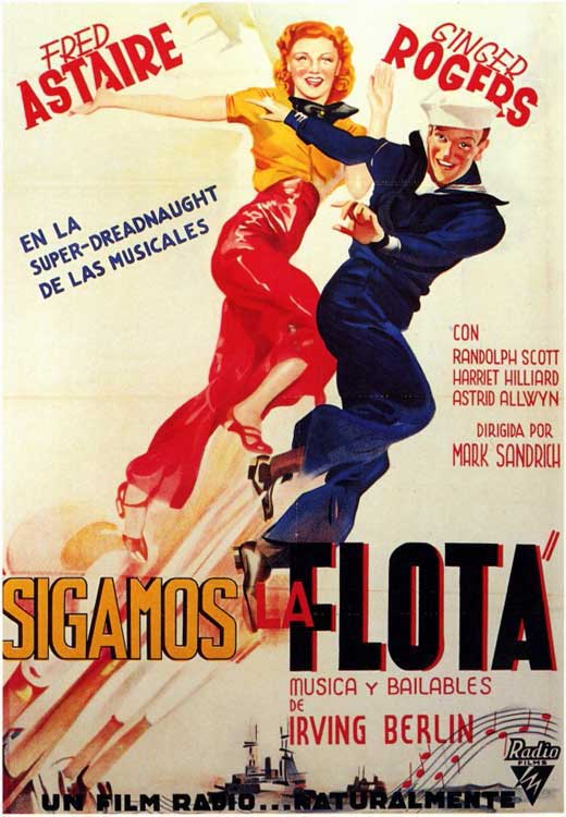 Follow the Fleet Movie Poster Print featuring classic film imagery.