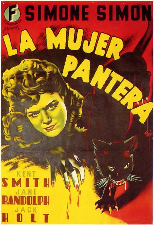 Cat People Movie Poster Print featuring classic film art.