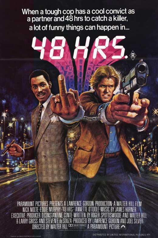 48 Hrs. Movie Poster Print featuring iconic comedy film art.