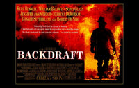Backdraft Movie Poster Print showcasing intense action and drama.