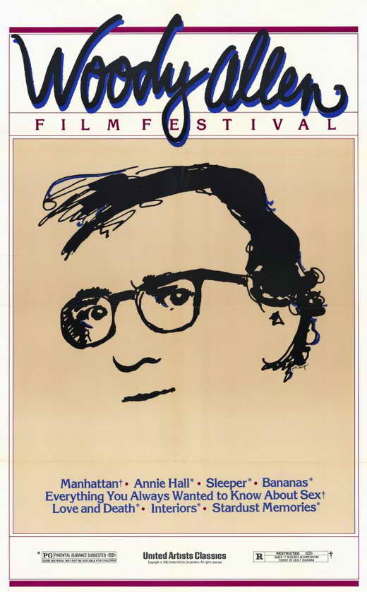 Woody Allen Film Festival Movie Poster Print showcasing vibrant colors and cinematic theme.