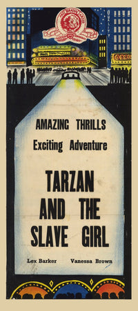 Tarzan and the Slave Girl Movie Poster Print showcasing adventure and classic film art.