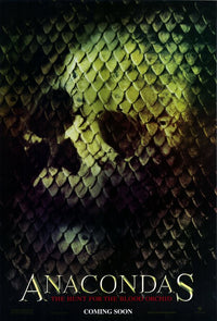 Anacondas: The Hunt for the Blood Orchid Movie Poster Print featuring vibrant jungle imagery.