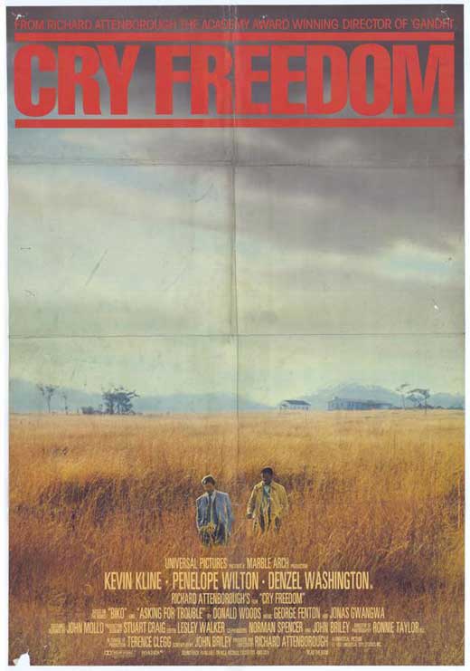 Cry Freedom Movie Poster Print showcasing powerful film art.