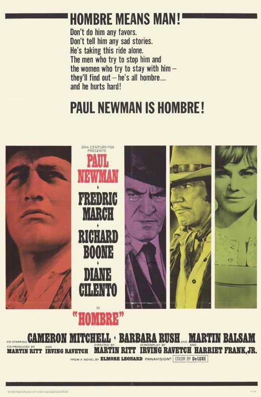 Hombre Movie Poster Print showcasing classic Western adventure