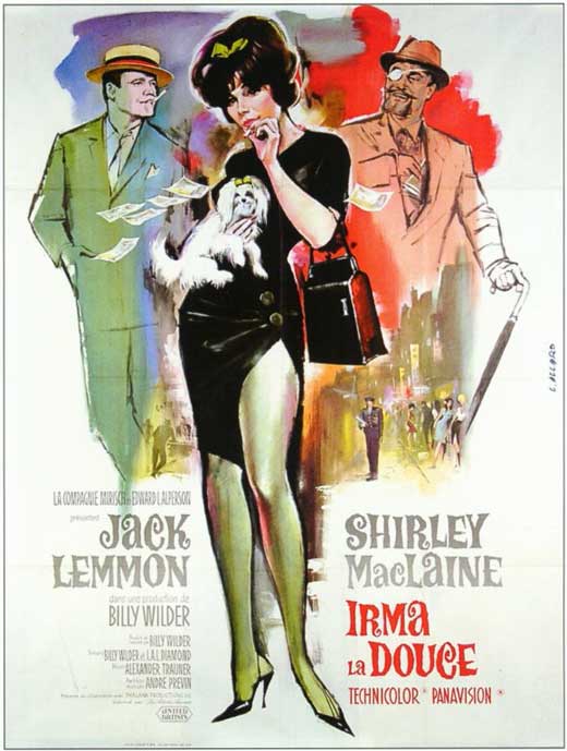Irma La Douce Movie Poster showcasing classic film art.