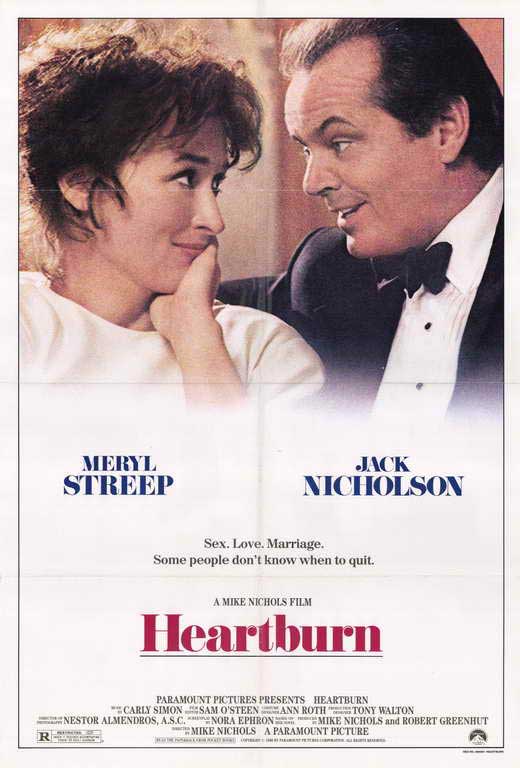 Heartburn Movie Poster Print featuring classic film imagery.