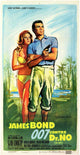 Dr. No Movie Poster Print featuring iconic James Bond artwork.
