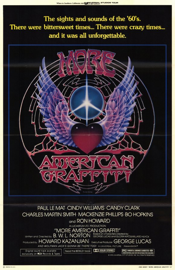 More American Graffiti Movie Poster Print featuring nostalgic film graphics.