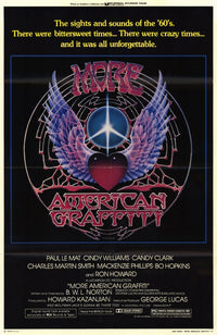More American Graffiti Movie Poster Print featuring nostalgic film graphics.