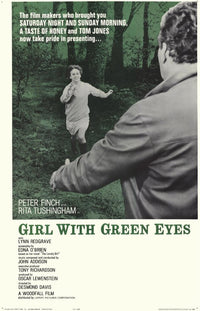 Girl with Green Eyes Movie Poster Print showcasing vibrant colors and alluring imagery.