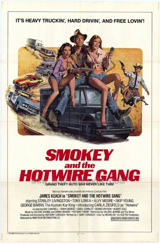 Smokey & the Hotwire Gang Movie Poster Print featuring vibrant colors and iconic design.