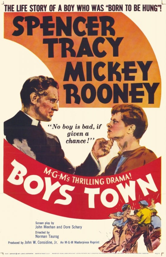 Boys Town movie poster print showcasing classic cinema art.